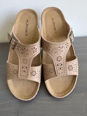 FLEXUS BY SPRING STEP Cushioned Sole Women's Slide Sandals Size 10